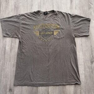 Harley-Davidson Shirt Mens XL Gray Pocket Logo Daytona Beach Biker Motorcycle